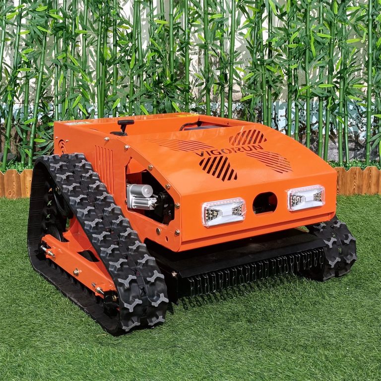 radio controlled track-mounted brush mower for residential area
